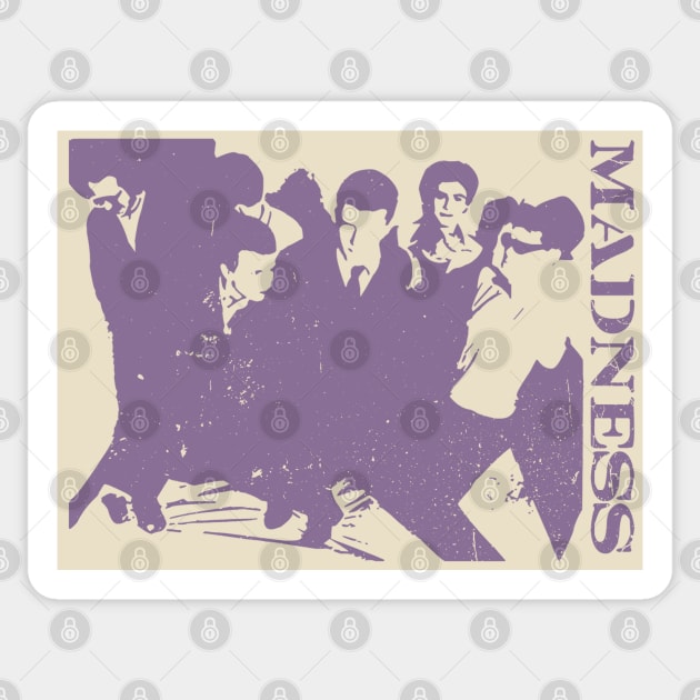 Madness - Silhouette Retro Purple Sticker by Skate Merch